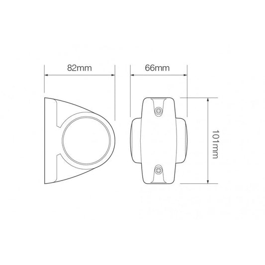 1004RWM LED Marker LampLED Outline marker light1004RWMLED AutolampsSRH Lighting