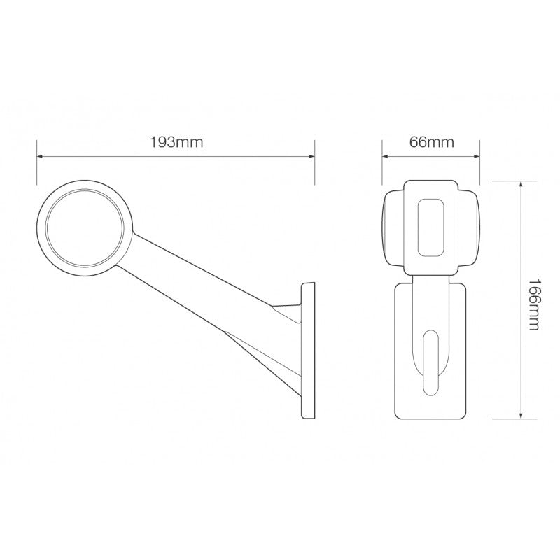 1005 LED Stalk Marker Lamp with Side MarkerLED Outline marker light1005leLED AutolampsSRH Lighting
