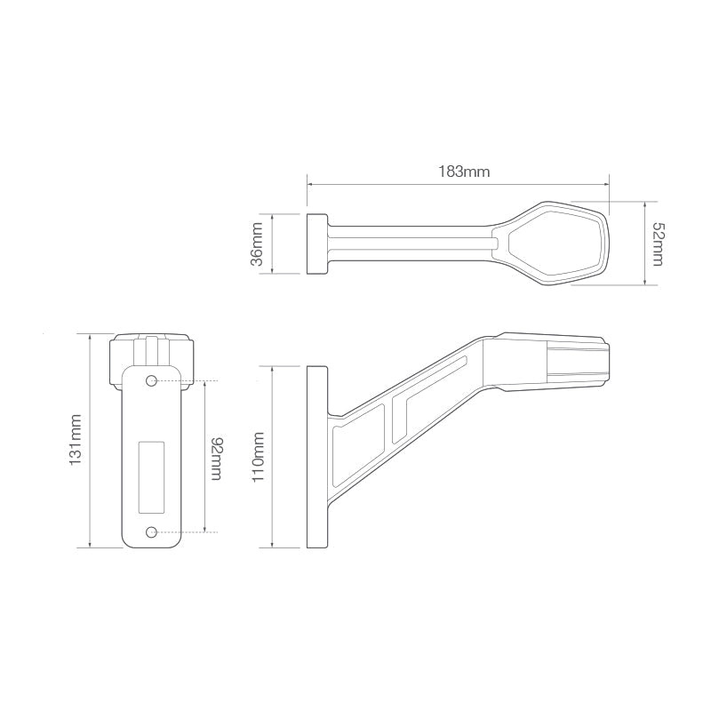 1007 LED Stalk Marker Lamp with Side MarkerLED Outline marker light1007RLED AutolampsSRH Lighting