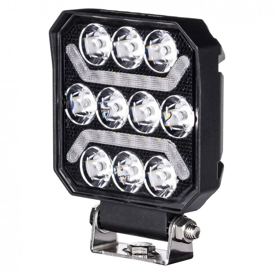 4" LED work light with amber and white position lightsLED work lightL0185TruckLEDSRH Lighting