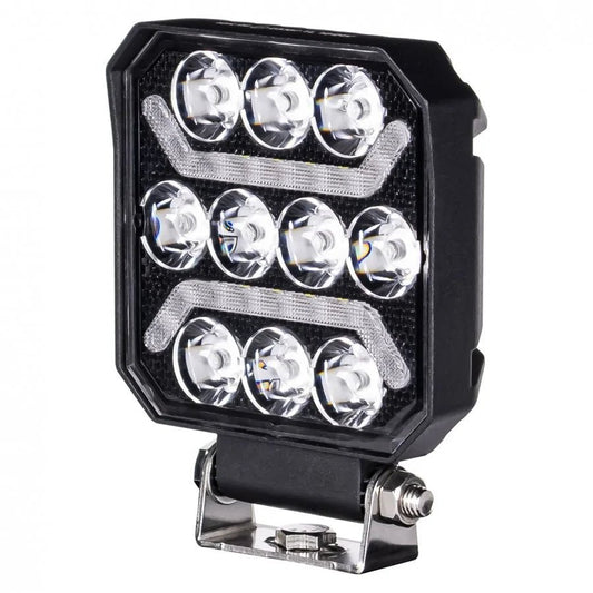 4" LED work light with amber and white position lightsLED work lightL0185TruckLEDSRH Lighting