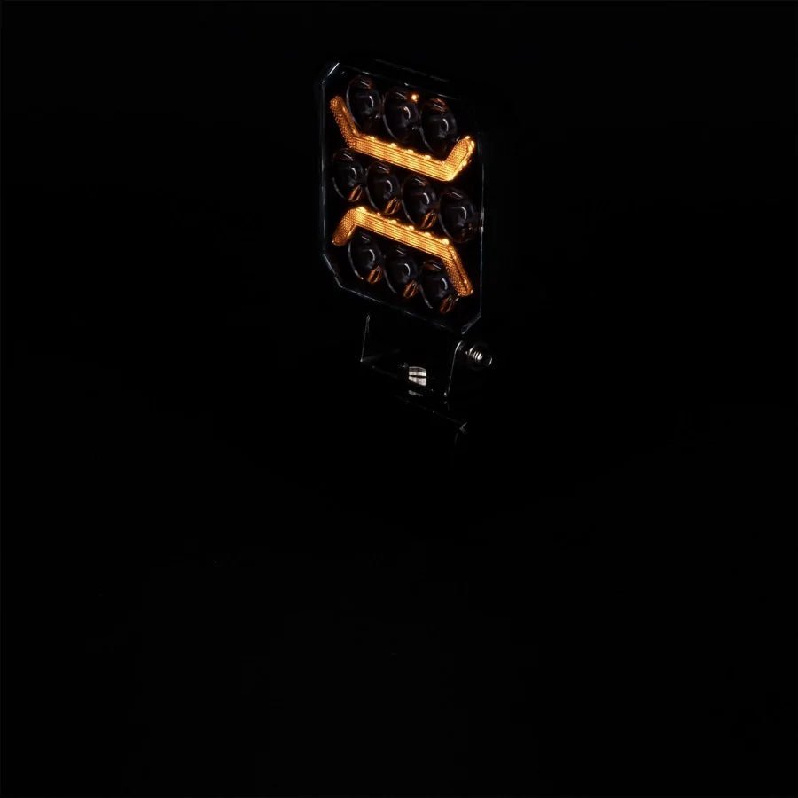 4" LED work light with amber and white position lightsLED work lightL0185TruckLEDSRH Lighting