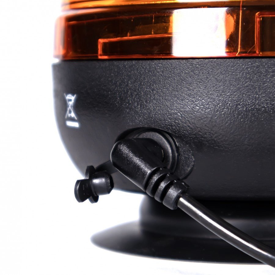 Battery powered magnetic amber beacon with remoteLED BeaconLW0030 - ALR - 2 - WL - RCTruckLEDSRH Lighting