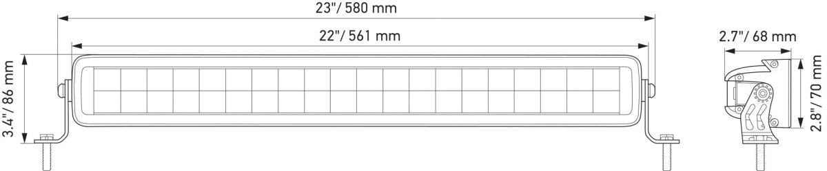 Black Magic LED Lightbars 21.5" Double21 - 32"1FA 358 176 - 401HellaSRH Lighting