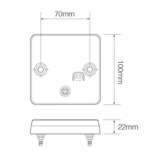 Compact Combination Lamp (Twin Pack)LED Rear Light100BARE2LED AutolampsSRH Lighting
