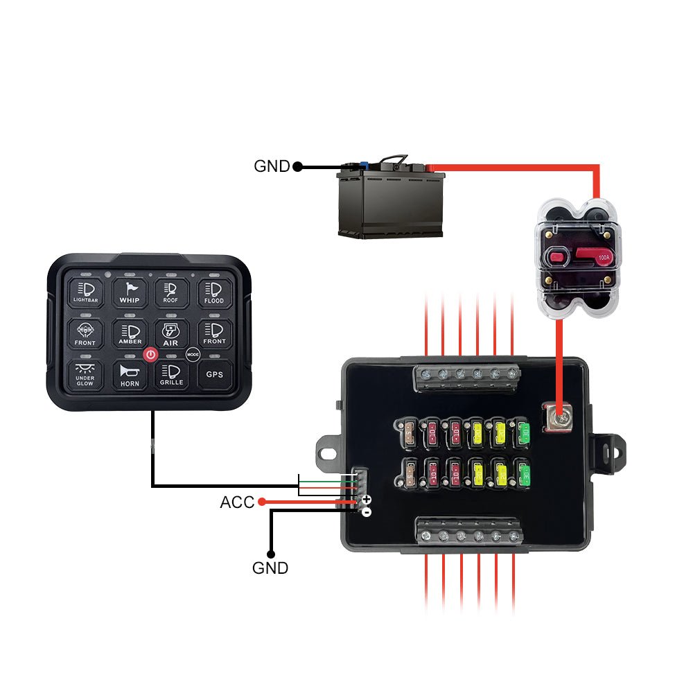 Digital / Programmable Switch Panel ControllerAccessorySW12BTSRH LightingSRH Lighting