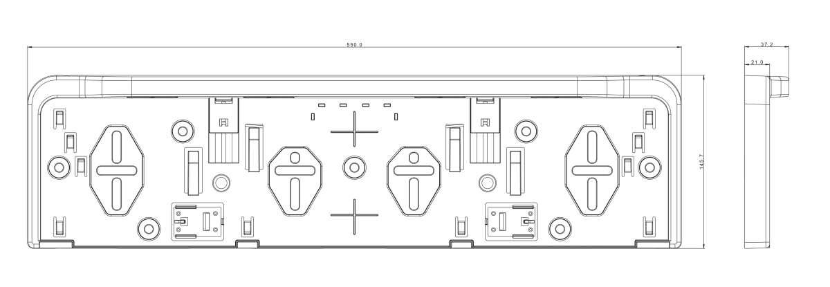 Fristom FT - 264 LED License Plate Frame with Integrated LightingNumber Plate LightFT-264 LED M15FristomSRH Lighting