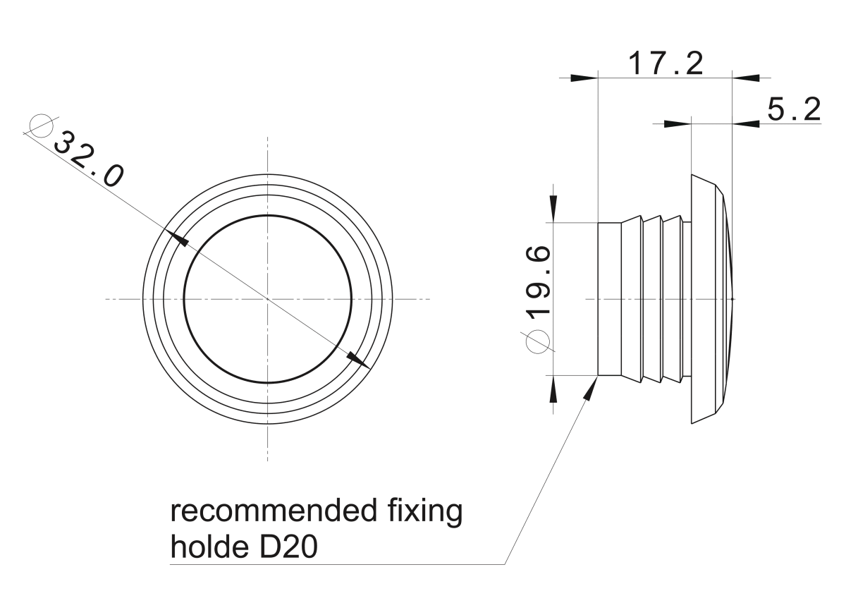 Fristom round Marker lamp FT-074 LEDMarker LightFristomSRH Lighting