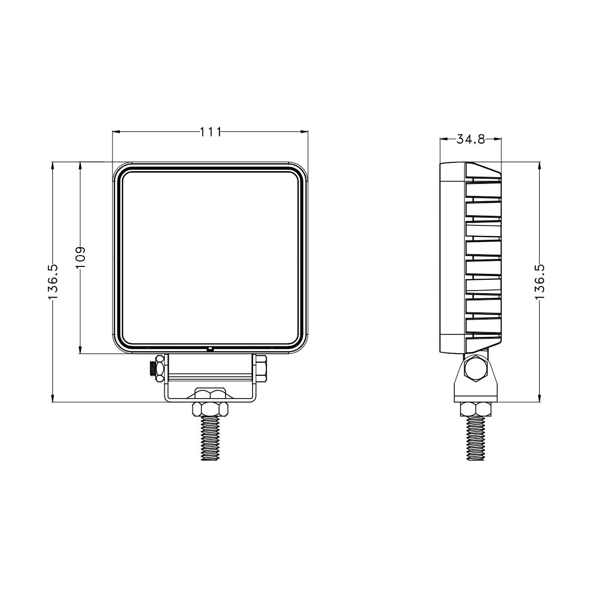 GP Series square LED work light 30w 19 - 32vGP Series Work Light0802 - 30SRH LightingSRH Lighting