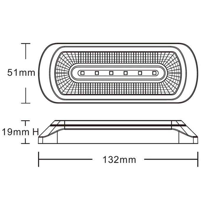 "Halo" warning and position lightLED warning light6H706 - AWSRH LightingSRH Lighting