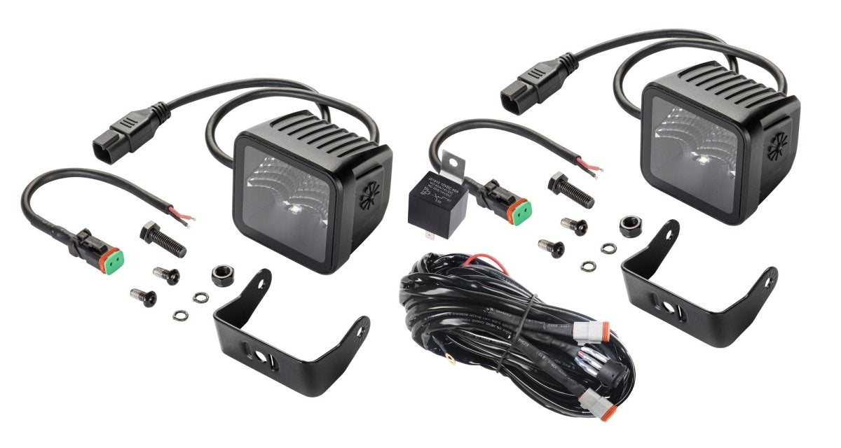 Hella Black Magic Cube Set + Harness 2.7 inch FloodDriving Light1FA 358 176 - 801HellaSRH Lighting