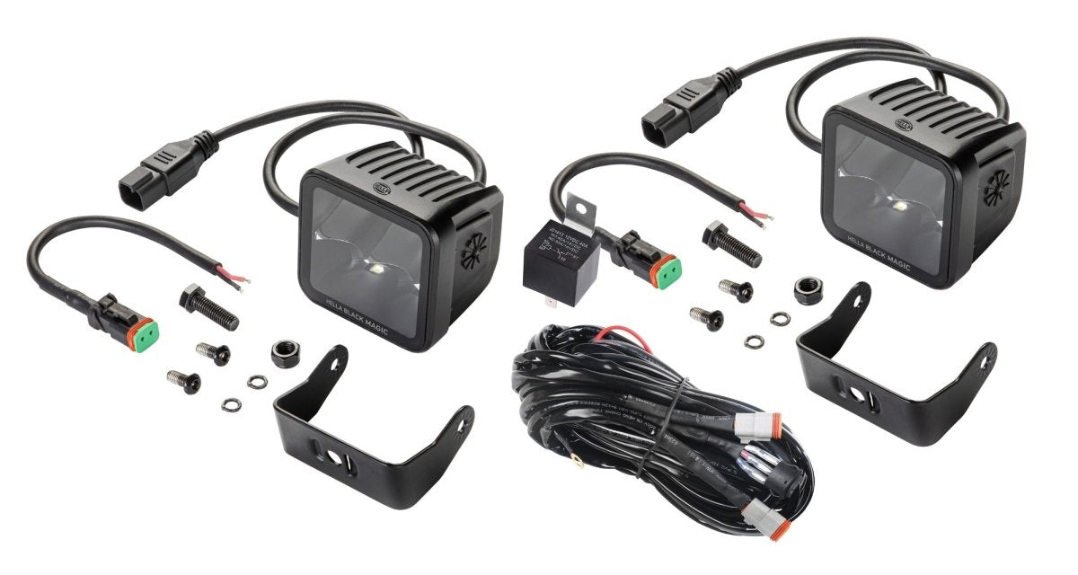Hella Black Magic Cube Set + Harness 3.2 inchDriving Light1FA 358 176 - 821HellaSRH Lighting