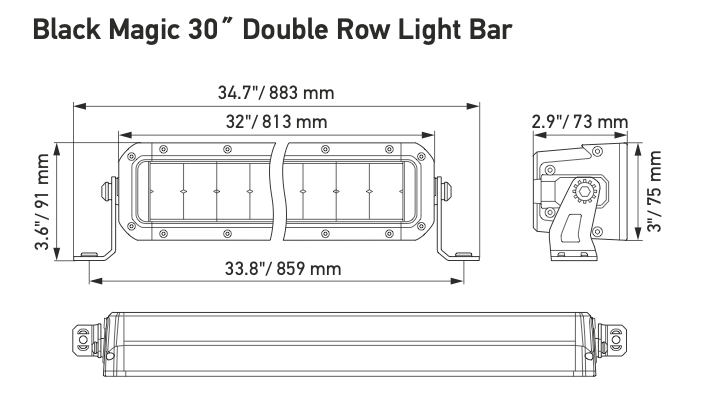 Hella Black Magic TOUGH 30"21 - 32"1FJ 358 196 - 411HellaSRH Lighting