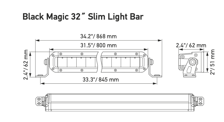 Hella Black Magic TOUGH 32"21 - 32"1FJ 358 196 - 311HellaSRH Lighting