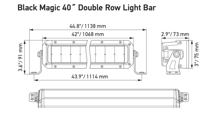 Hella Black Magic TOUGH 40"33" - 40"1FJ 358 196 - 321HellaSRH Lighting
