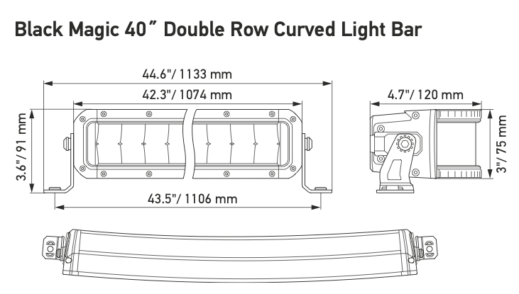 Hella Black Magic TOUGH 40"33" - 40"1FJ 358 196 - 321HellaSRH Lighting