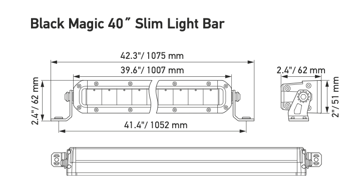 Hella Black Magic TOUGH 40"33" - 40"1FJ 358 196 - 321HellaSRH Lighting