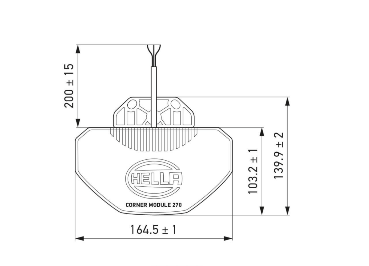 HELLA Corner Module 270 setLED warning light2XD 455 355 - 001HellaSRH Lighting