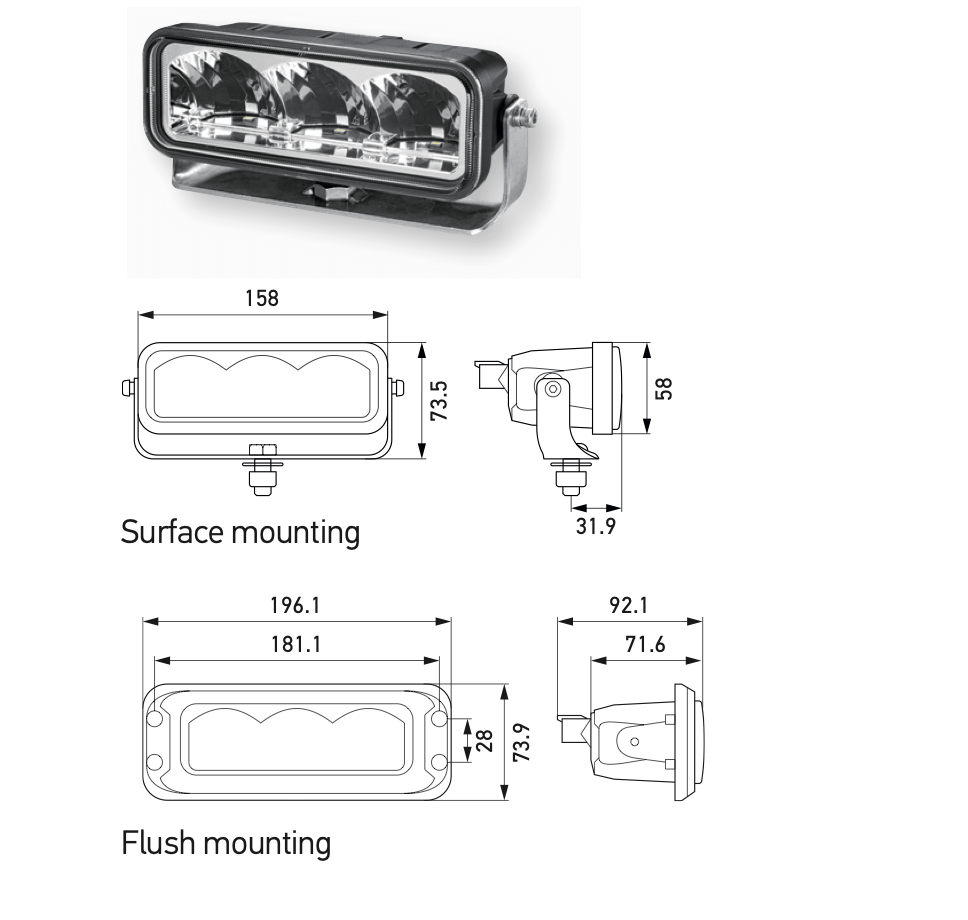Hella LBE 160 Light Bar7 " - 20"1FE 358 154 - 011HellaSRH Lighting