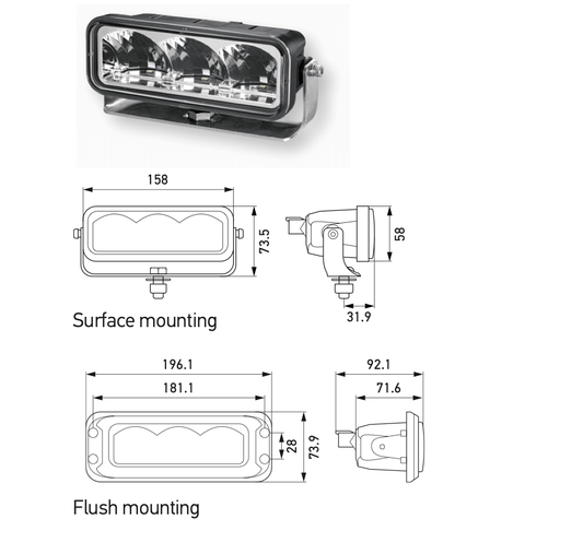 Hella LBE 160 Light Bar7 " - 20"1FE 358 154 - 011HellaSRH Lighting