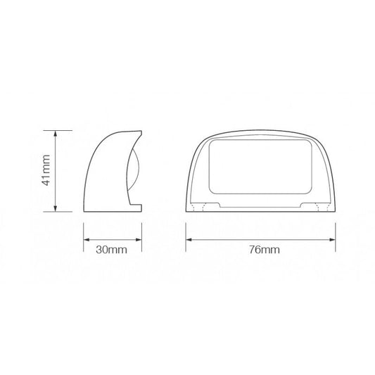 LED Autolamps 35BLME number plate lightNumber Plate Light35BLMELED AutolampsSRH Lighting