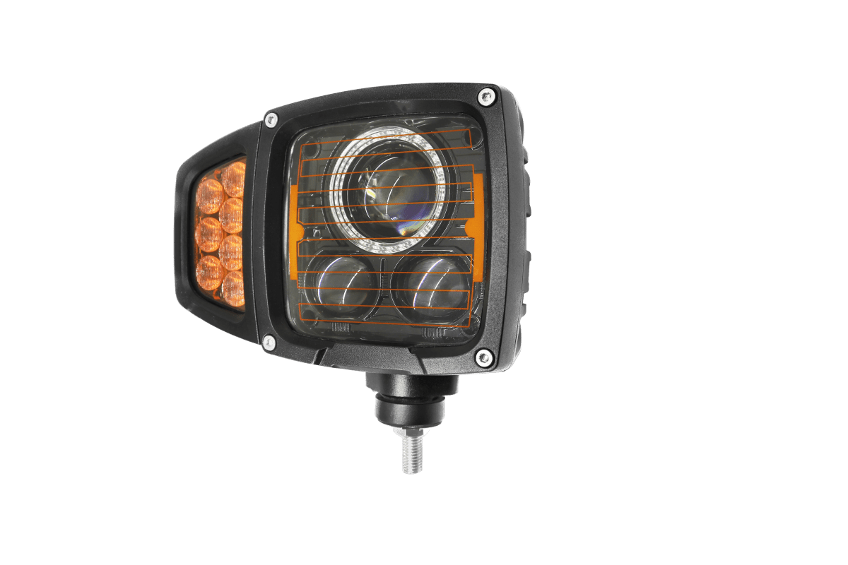 LED Auxiliary headlight assembly with heated lens9127SRH LightingSRH Lighting