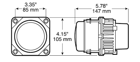 LED Headlight 707C 90mm Low Beam & 708C/709C High BeamAuxiliary HeadlampPM - 707C - ECE - LHTPeterson EuropeSRH Lighting