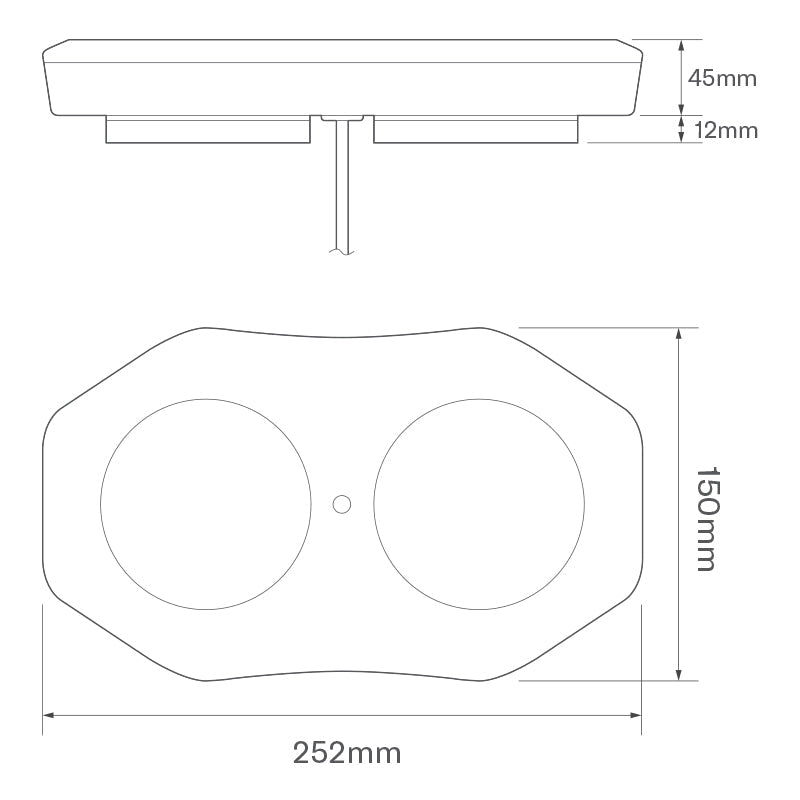 Micro light bar 251mm Black TopSize 246 - 399mmEQBT251R65A - MMLED AutolampsSRH Lighting