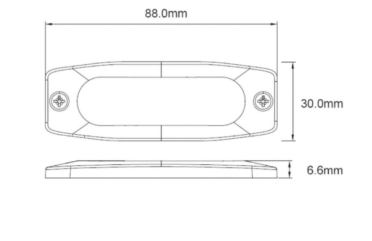 Peterson 3-way low profile LED amber warning lightLED warning lightPeterson EuropeSRH Lighting