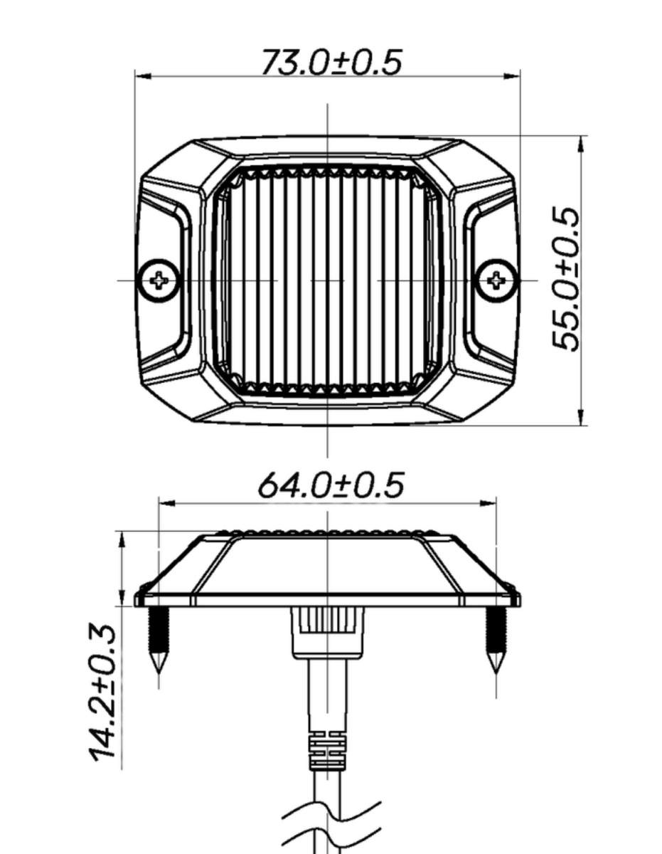 Peterson square directional warning lightLED warning lightSL - 10471Peterson EuropeSRH Lighting