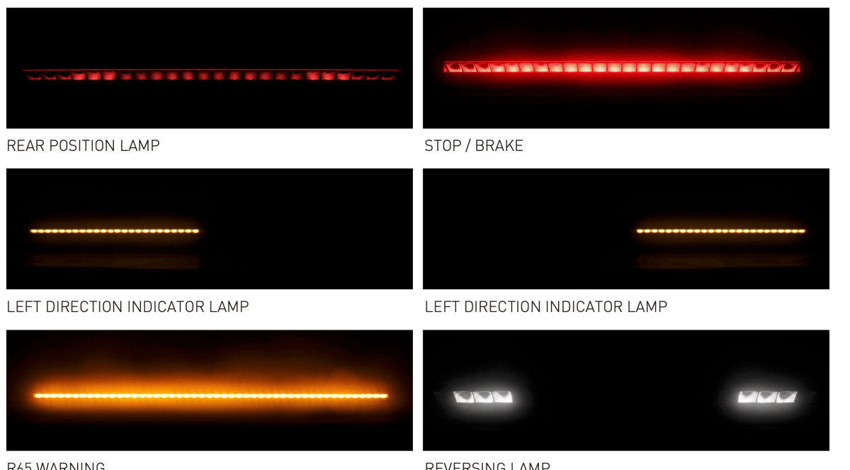 Rebel Rear Guard rear combination light barRear combination light with hazard3005LSRH LightingSRH Lighting