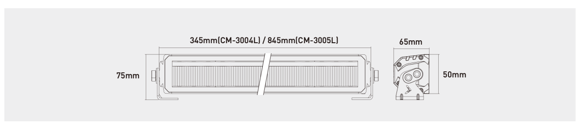 Rebel Rear Guard rear combination light barRear combination light with hazard3005LSRH LightingSRH Lighting