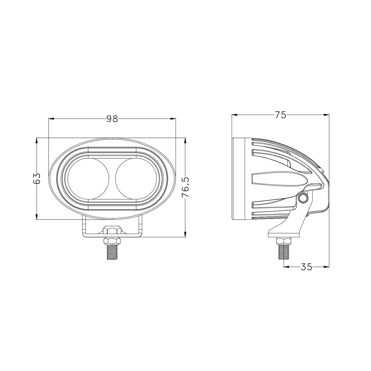 Safety exclusion zone lighting LINESafety Zone light6020CRSRH LightingSRH Lighting