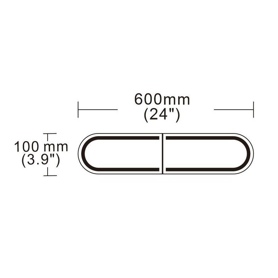 Super Slim light bar 600mm MagneticSize 400 - 600mmBLK0056TruckLEDSRH Lighting