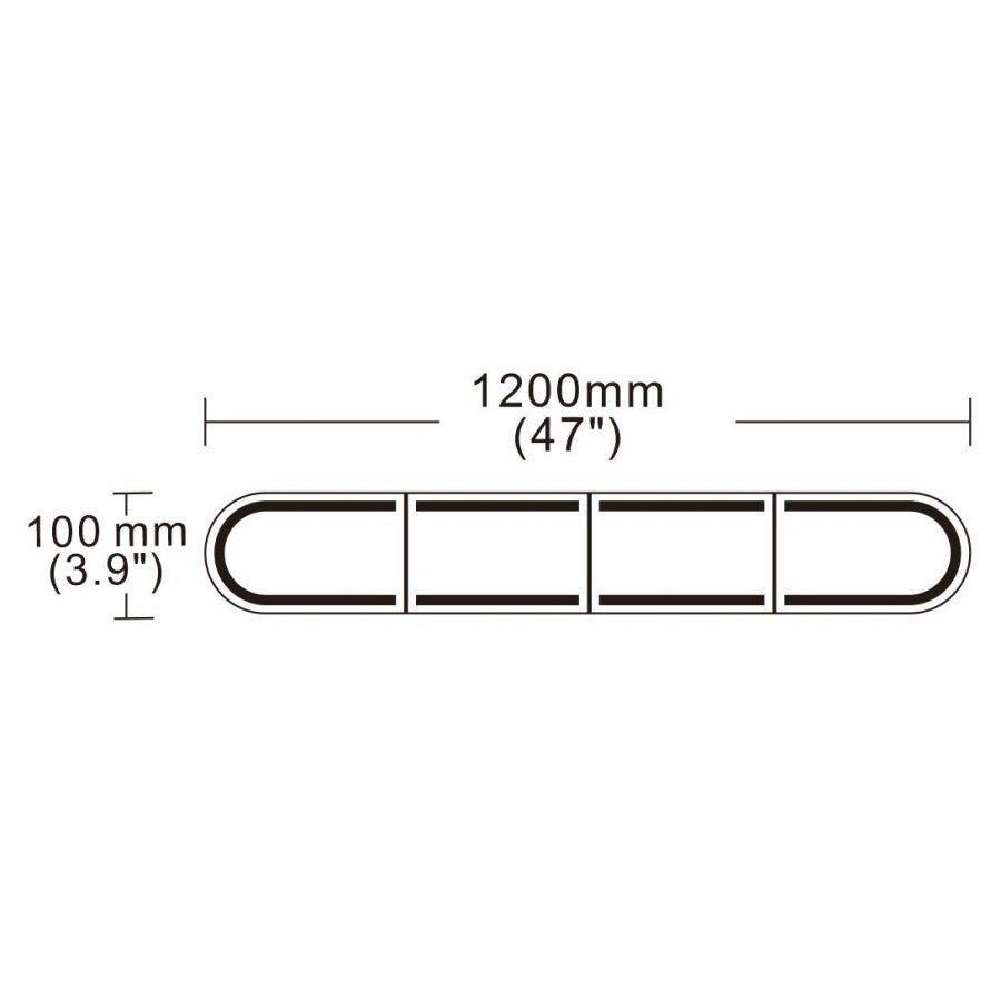 Super Slimlight bar 1200mmSize 601 - 1200mmBLK0060TruckLEDSRH Lighting