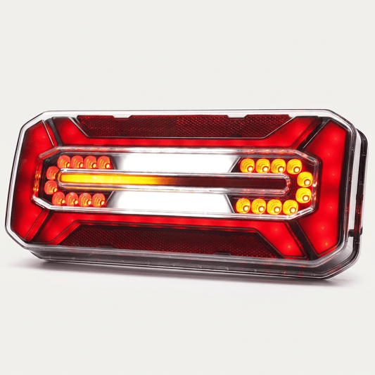 W185 Rear combination lamp BLACKStop, tail, dynamic indicator, reverse, rear fog1291L/P BlackWASSRH Lighting