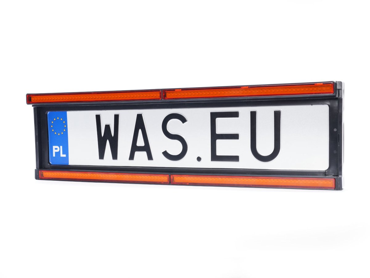 WAS W253 Front number plate holder with hazard warningLED warning light2214WASSRH Lighting