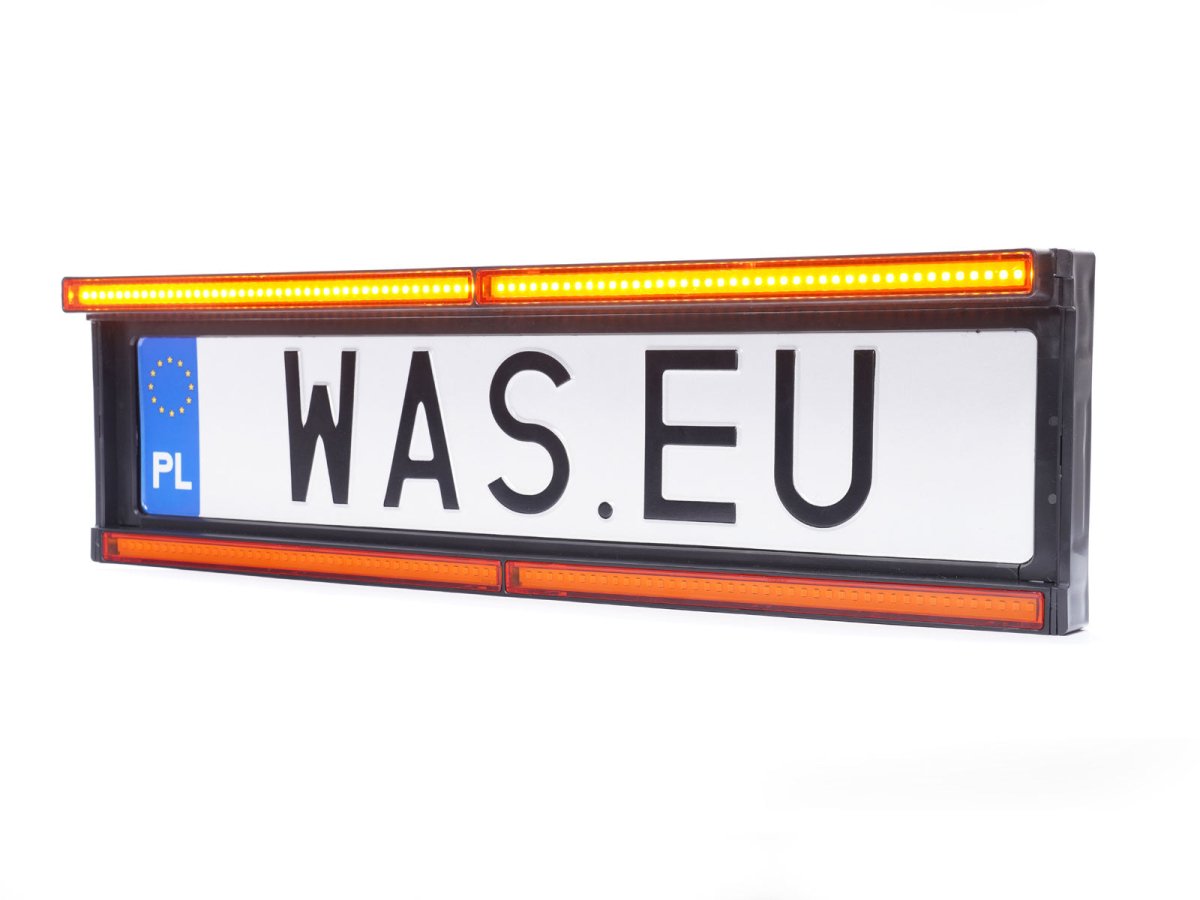WAS W253 Front number plate holder with hazard warningLED warning light2214WASSRH Lighting