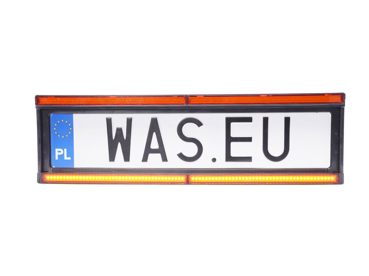 WAS W253 Front number plate holder with hazard warningLED warning light2214WASSRH Lighting