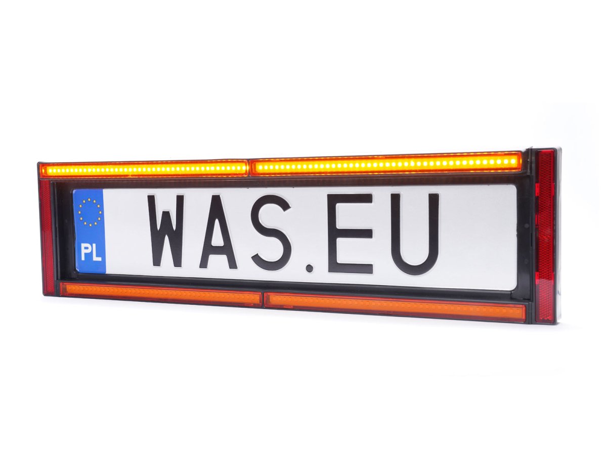 WAS W253 Rear number plate holder with hazard warningLED warning light2202WASSRH Lighting
