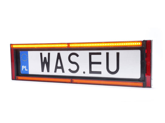 WAS W253 Rear number plate holder with hazard warningLED warning light2202WASSRH Lighting