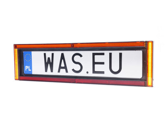 WAS W253 Rear number plate holder with hazard warningLED warning light2196WASSRH Lighting