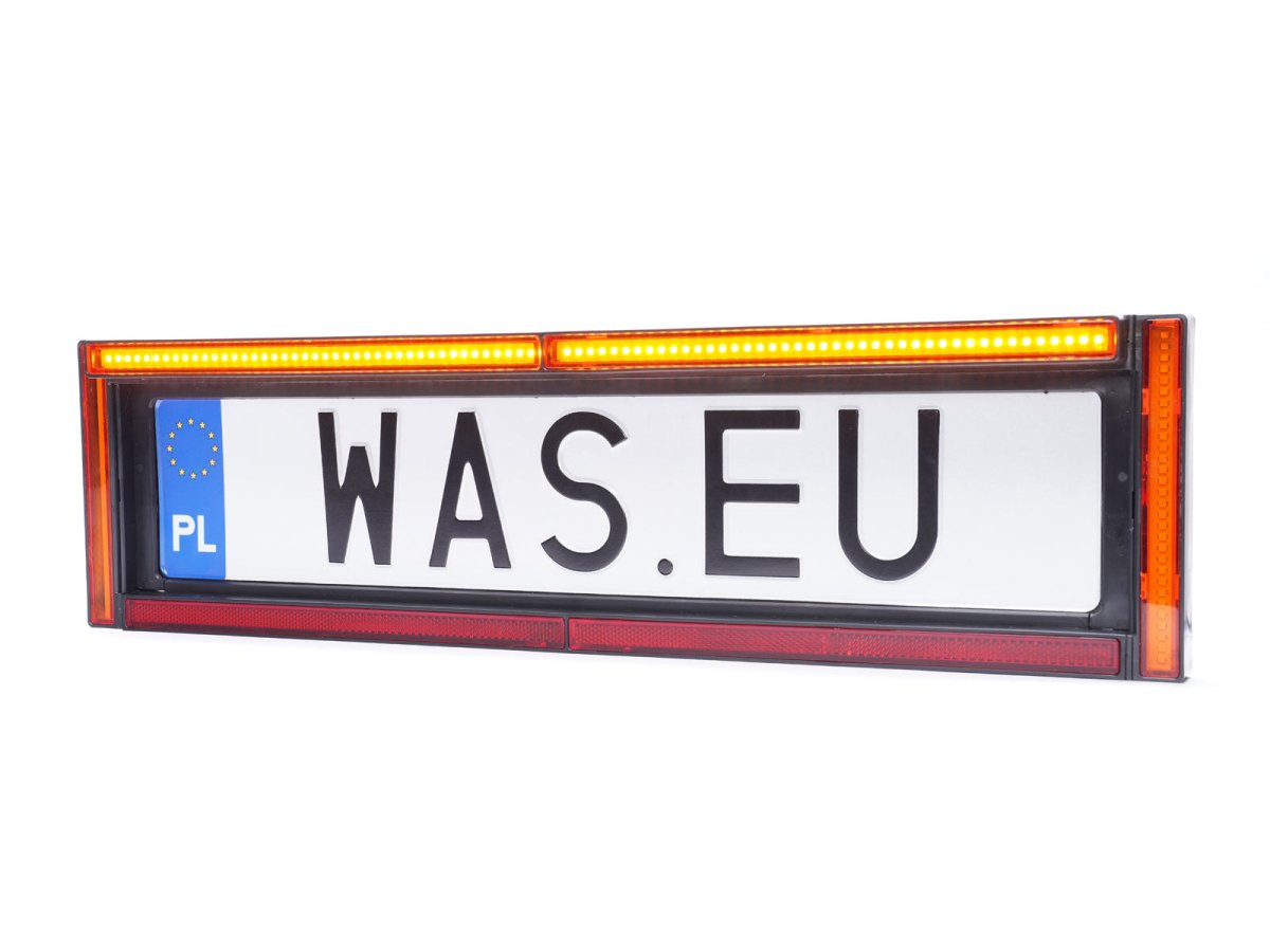WAS W253 Rear number plate holder with hazard warningLED warning light2196WASSRH Lighting