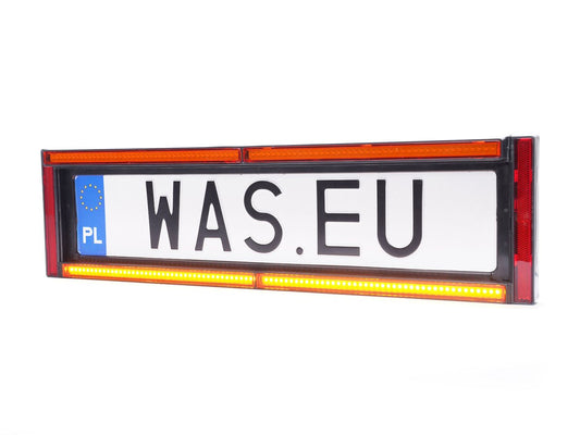 WAS W253 Rear number plate holder with hazard warningLED warning light2202WASSRH Lighting