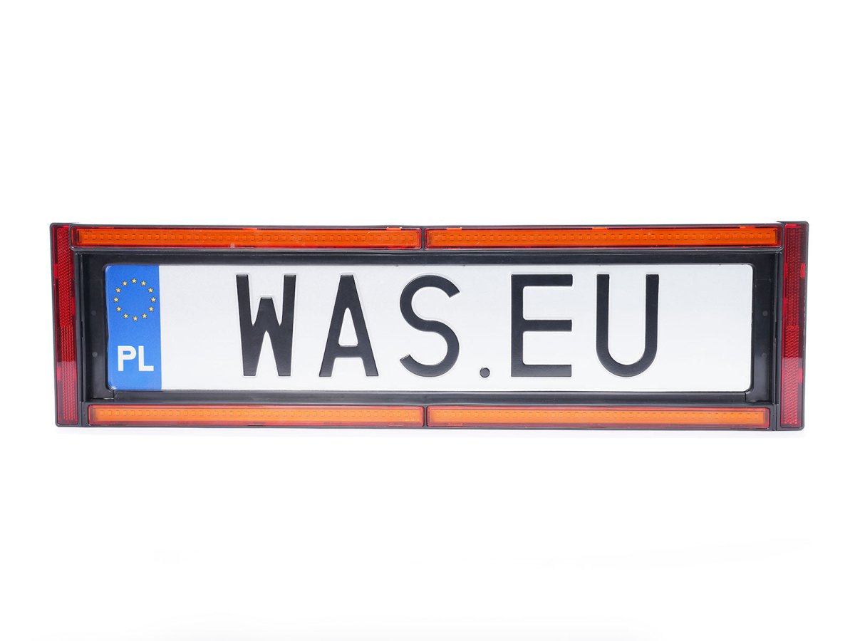 WAS W253 Rear number plate holder with hazard warningLED warning light2202WASSRH Lighting