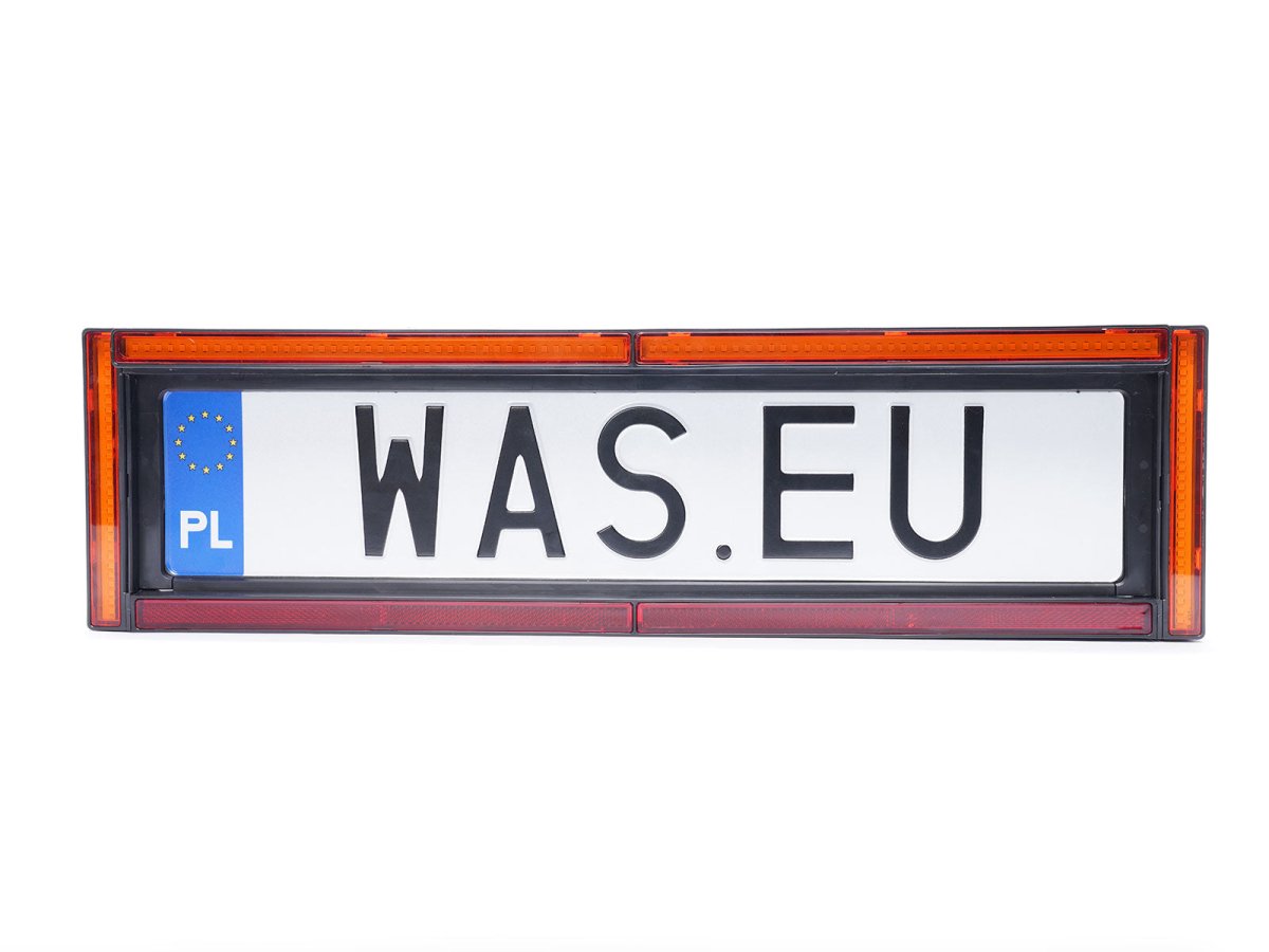 WAS W253 Rear number plate holder with hazard warningLED warning light2196WASSRH Lighting