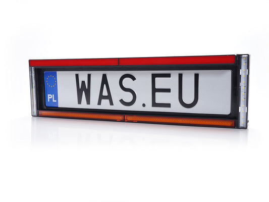 WAS W253 Rear number plate holder with Stop, reverse & warning lightsLED warning light2109WASSRH Lighting