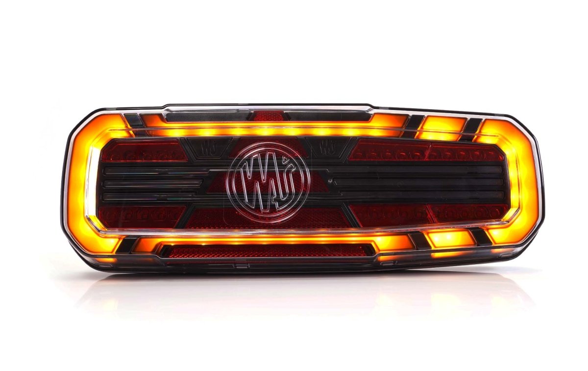 WAS W277 trailer Light with ring indicatorStop, tail, dynamic indicator, reverse, rear fog2376 L BLACK SCHLWASSRH Lighting
