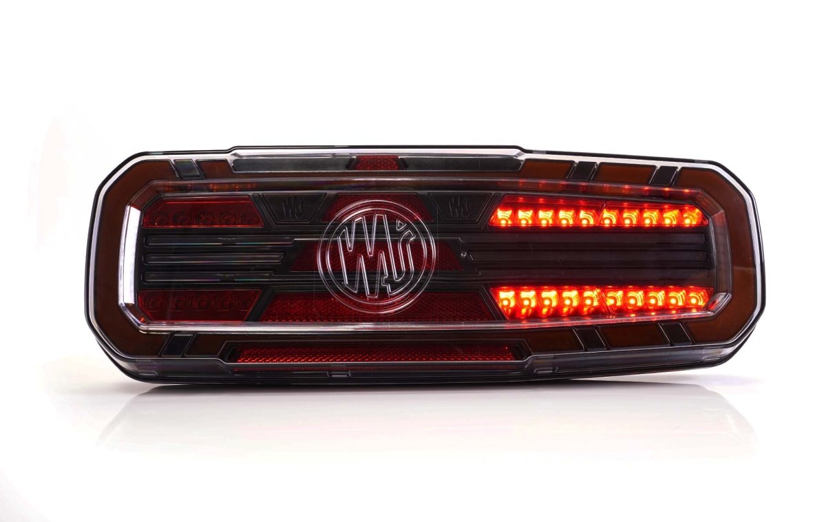 WAS W277 trailer Light with ring indicatorStop, tail, dynamic indicator, reverse, rear fog2376 L BLACK SCHLWASSRH Lighting