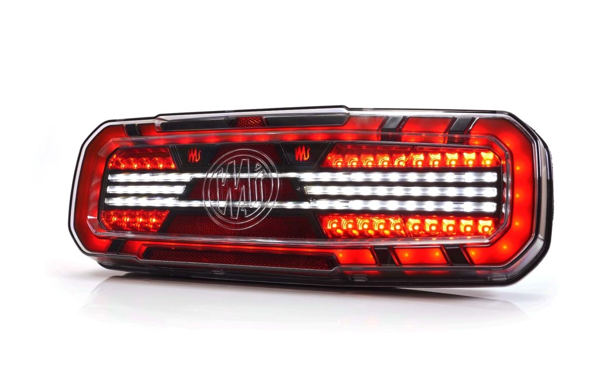 WAS W277 trailer Light with ring indicatorStop, tail, dynamic indicator, reverse, rear fog2376 L BLACK SCHLWASSRH Lighting